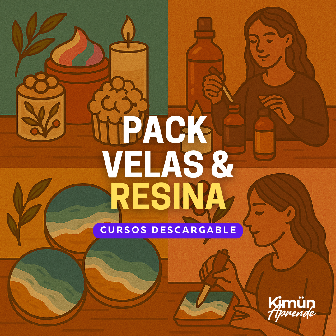 PACK COMPLETO: VELAS DE SOJA Y RESINA ACRÍLICA (4 CURSOS DESCARGABLES)